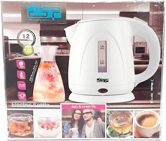 Електрочайник пластиковий дисковий 1 л DSP KK1128 білий 1300W (KK1128_405) | Зображення 6