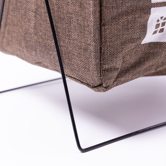 Кошик для білизни на підставці 36×32×52 (см) м'який Коричневий HP-41-11HAKI | Зображення 3