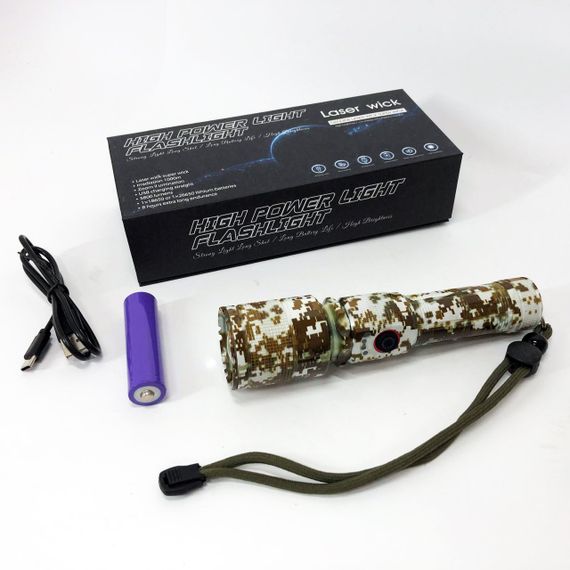 Светодиодный фонарик Аккумуляторный фонарь PLD-AK132M, Армейские тактические фонари AJ-95 | Зображення 5