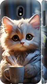 Чохол на Samsung Galaxy J7 J730 (2017) Білий кіт "5646m-786-2448"