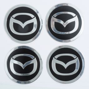 Автомобильная эмблема Primo на колпачок ступицы колеса c логотипом Mazda - Black