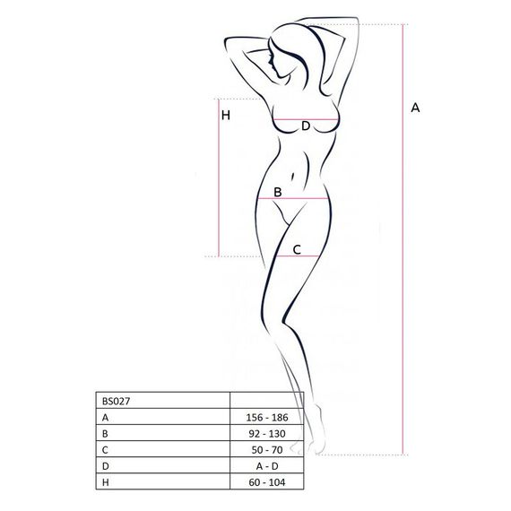 Бодістокінг Passion BS027 white, сукня-сітка на бретелях, дуже відверта, S/M/L | Зображення 3