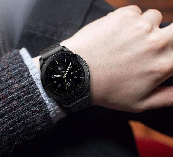 Миланский сетчатый ремешок для часов Samsung Galaxy Watch 42 mm (SM-R810) - Black | Зображення 7