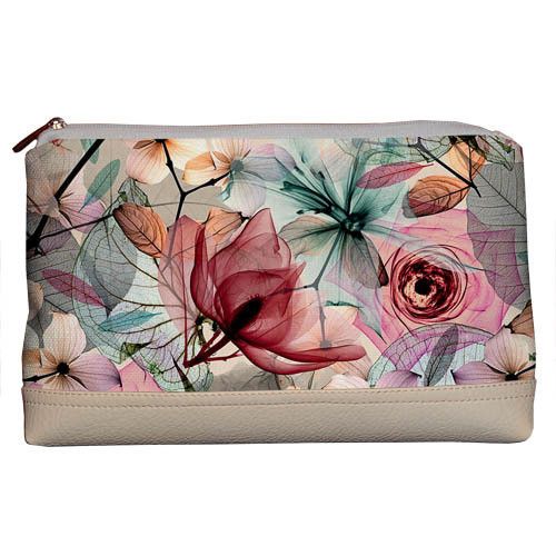 Косметичка дорожня жіноча Lovely Цветочная графика 26x15x8 см