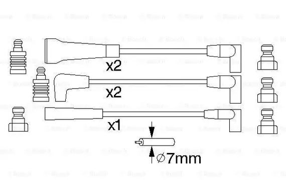 Комплект дротів запалювання RENAULT 21, BOSCH (0986356780) | Зображення 4