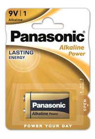 Батарейка Panasonic ALKALINE POWER щелочная 6LF22(6LR61, MN1604, MX1604) блістер, 1 шт. (6LR61REB/1BP)