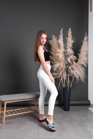 Женские шлепки Fashion Fefe 1763 39 размер 245 см Черный | Зображення 8