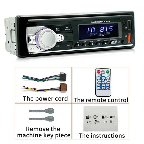 Автомагнітола з Bluetooth, USB-портами та 7-кольоровим підсвічуванням XPRO JSD-521 BT (42460-JSD-521_506) | Зображення 1