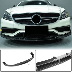 Накладка на передній бампер Lip V2 (для CLS63 AMG SD 2015-2018, Карбон) для Mercedes CLS C218 рр