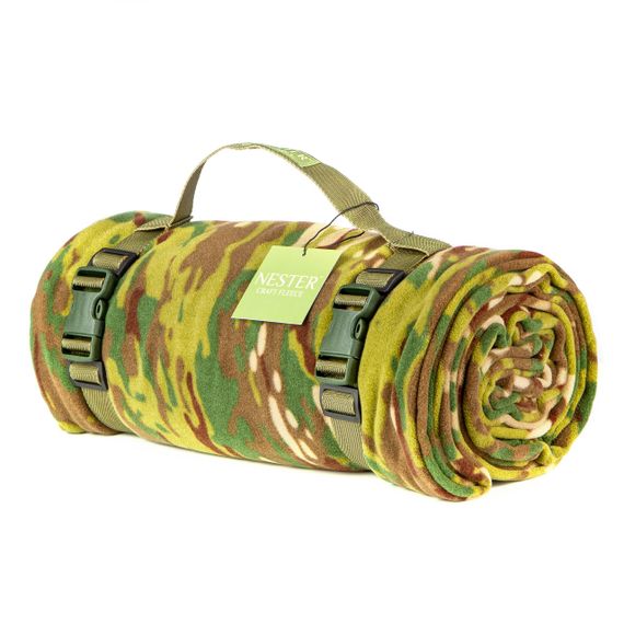 Флісова ковдра Nester Multicam Case 150*200 - плед для військових з чохлом | Зображення 6