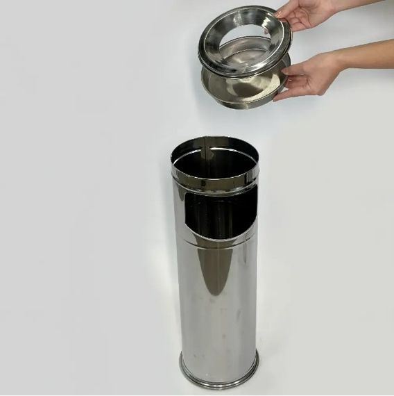 Підлогова урна з попільничкою Maxiflow хром 19х60 см (4418.1960S.430.00) | Зображення 3