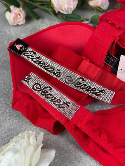Комплект Victoria's Secret 2402 Push-Up Bra червоний | Зображення 4