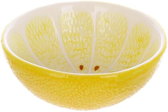 Піали Fruits "Lemon" 550мл, набір 2 керамічні піали, лимон
