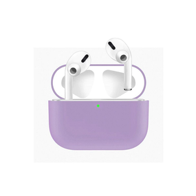Силіконовий чохол для навушників Airpods PRO (Бузковий)