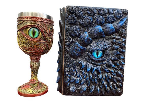 Подарунковий набір Келих 3D Око Зелений і Блокнот 3D «Книга тіней і Глубін»