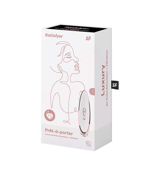 Вакуумний кліторальний стимулятор Satisfyer Luxury Pret-a-Porter, білий Sex Aura | Зображення 7