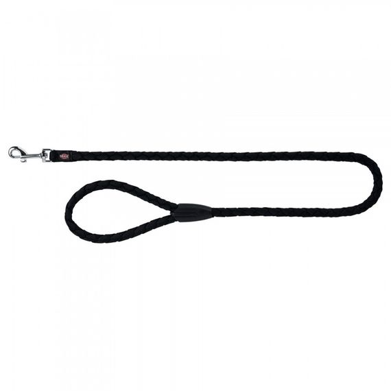 Повідець Trixie для собак Cavo чорний нейлон розмір S-М 1 м/12 мм
