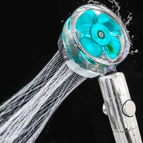 Душова насадка турболейка з турбонаддувом 360 градусів, колір Рандом / Водозберігаюча насадка на душ / Лійка насадка для душу з