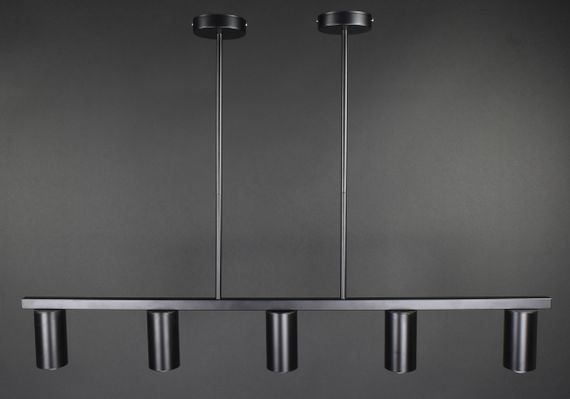 Люстра стельова на 5 лампочок 27724 Чорний 35-65х10х101 см.