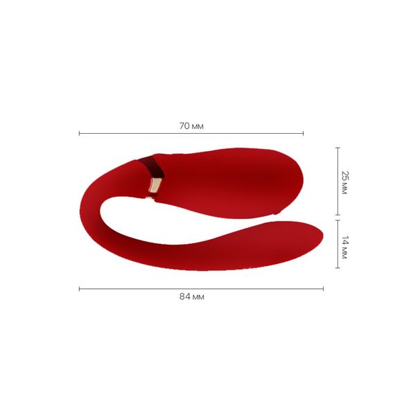 Смартвібратор для пар Zalo — Fanfan Bright Red | Зображення 2
