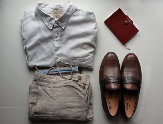 Зручні коричневі туфлі лофери Ikos 41 розмір | Зображення 2