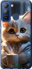 Чохол на Tecno POP 5 LTE BD4 Білий кіт "5646u-2639-2448"