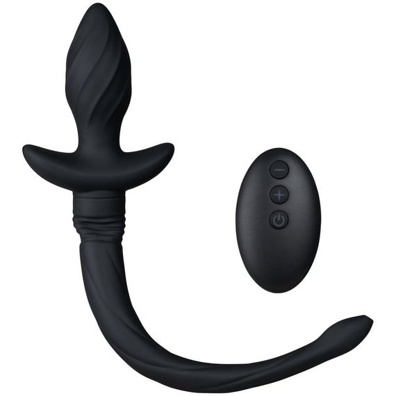 Анальна пробка Хвіст з вібрацією Taboom Puppy Wiggle Tail, з пультом, силіконова, чорний sexstyle | Зображення 1