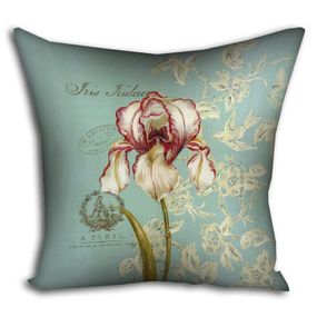 Подушка габардинова з принтом Iris iridaceae 30x30 (3P_PW022)