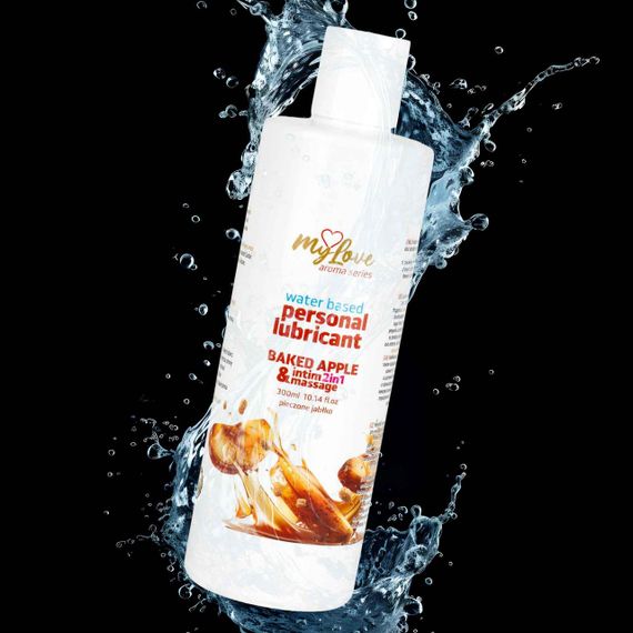 2в1 лубрикант та масажний гель - MyLove Aroma Series Intim&Massage Baked Apple, 300 мл Sex Aura | Зображення 3