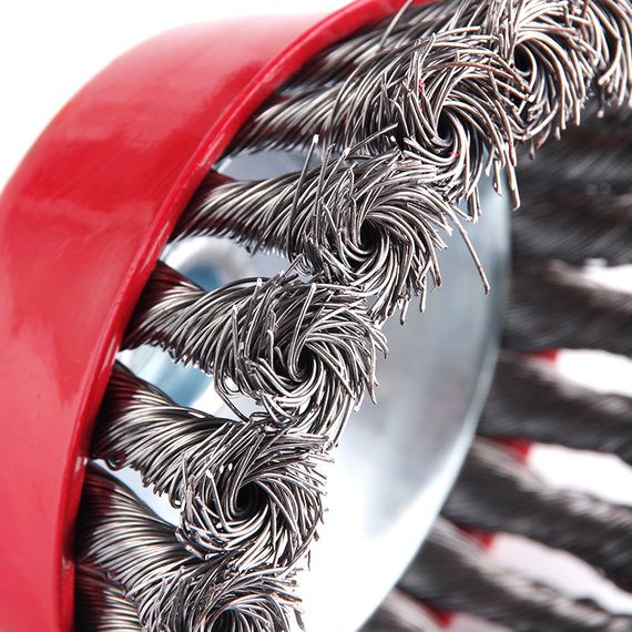 Щітка чаша сталеві витки 125 мм (УШМ) APRO 8304421