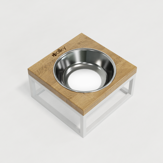 Миска на подставке для кошек и маленьких собак Hollky Base Solo S (1 × 0,45 л) Solo S-18187-WHNT | Зображення 4