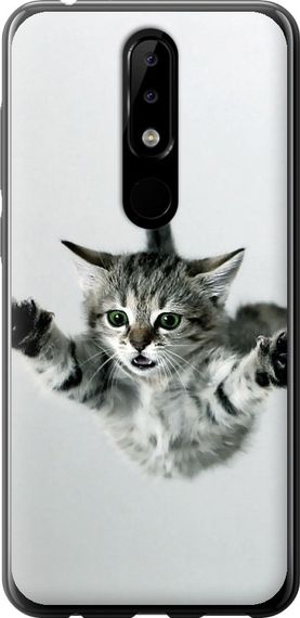 Чехол на Nokia 5.1 Plus Летящий котёнок "2322u-1543-17620"