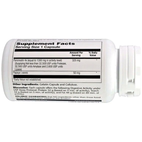 Панкреатин Solaray Pancreatin 1300 90 Caps SOR-04818 | Зображення 1