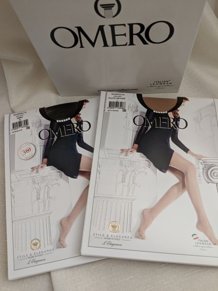 Колготки італійські Omero Nausicaa 30 den, розміри L, колір playa nature (натуральний) | Зображення 5