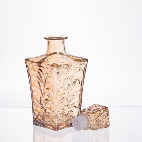 Набір для напоїв графин та 6 склянок для напоїв із товстого скла коричневий 64486-25 | Зображення 3