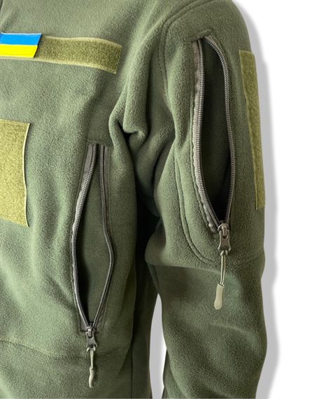 Флісова кофта з капюшоном Олива L | Зображення 5