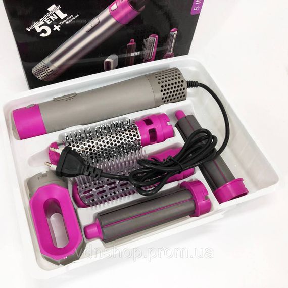 Якісна фен-щітка для укладання волосся 5 в 1, Малошумний фен для укладання волосся ZJ-65 | Зображення 4