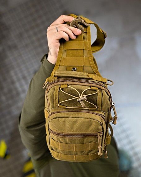 Тактична дорожня сумка нагрудна laser койот ПП4625 | Зображення 6