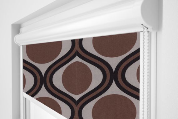 Рулонна штора Rolets Геометрія 2-52842-1200 120x170 см закритого типу Коричнева