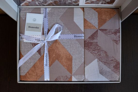 Постільна білизна First Choice Homesko Ranforce 160 х 220 см Rayce Brown | Зображення 3