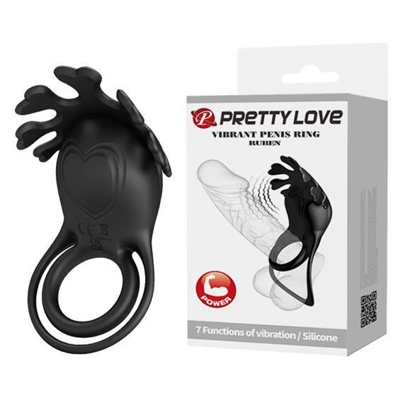 Эрекционное кольцо - Pretty Love Vibrant Penis Ring Ruben Black sexstyle