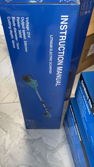 Аккумуляторный бесщеточный культиватор Vollyx  HA-1039 2 акб 48W | Зображення 3