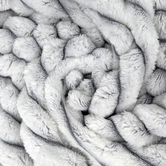 Плед флісовий в смужку(3 см) світло-сірий Love You 200 x 220 см | Зображення 3