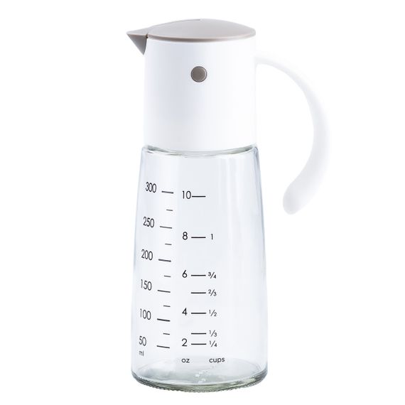 Пляшка дозатор для олії та оцту 300 мл з носиком і мірною шкалою Сірий HP16297W