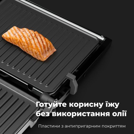 Электрогриль контактный AENO EG2 AEG0002 2000 Вт серебристый | Зображення 7