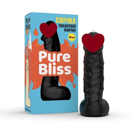 Свічка пікантної форми Pure Bliss BIG Black чорна, 18 см sexstyle