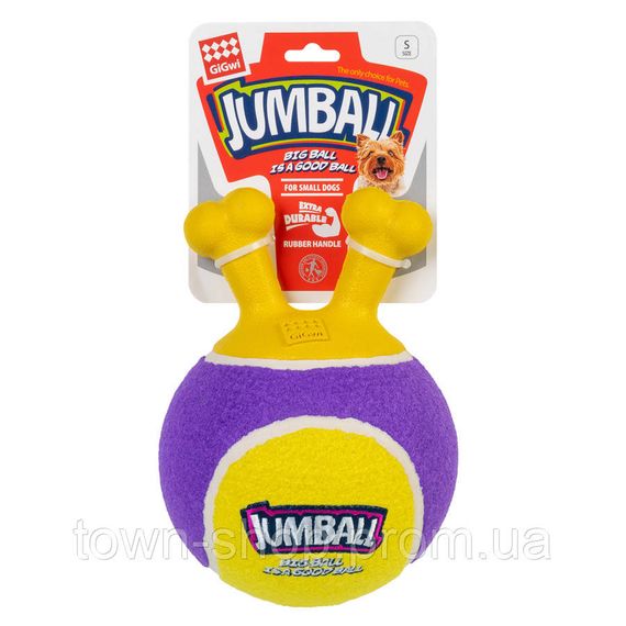 Игрушка для собак Большой теннисный мяч GiGwi Jumball, латекс, резина, 18 см | Зображення 1