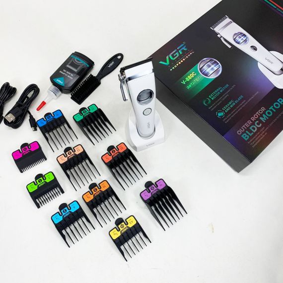 Акумуляторна машинка для стрижки VGR V-880C. Колір: білий | Зображення 2