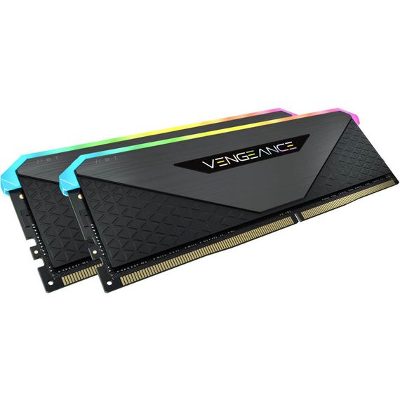 Модуль пам'яті для комп'ютера DDR4 32GB (2x16GB) 3600 MHz Vengeance RGB RT Black Corsair (CMN32GX4M2Z3600C18) | Зображення 2