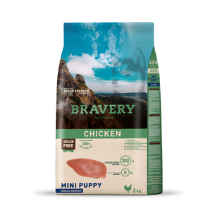 Корм Bravery Mini Puppy Chicken сухой с курицей для щенят малых пород 2 кг